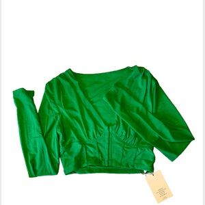 GREEN MESH HOOK CLOSURE TOP